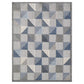 HomeRoots 2' x 4' Blue Gray Triangle Indoor Outdoor Area Rug