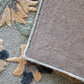HomeRoots 2' x 4' Blue and Beige Floral Hearth Rug