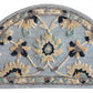 HomeRoots 2' x 4' Blue and Beige Floral Hearth Rug