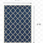 HomeRoots 2' x 4' Blue and Ivory Trellis Indoor Outdoor Scatter Rug