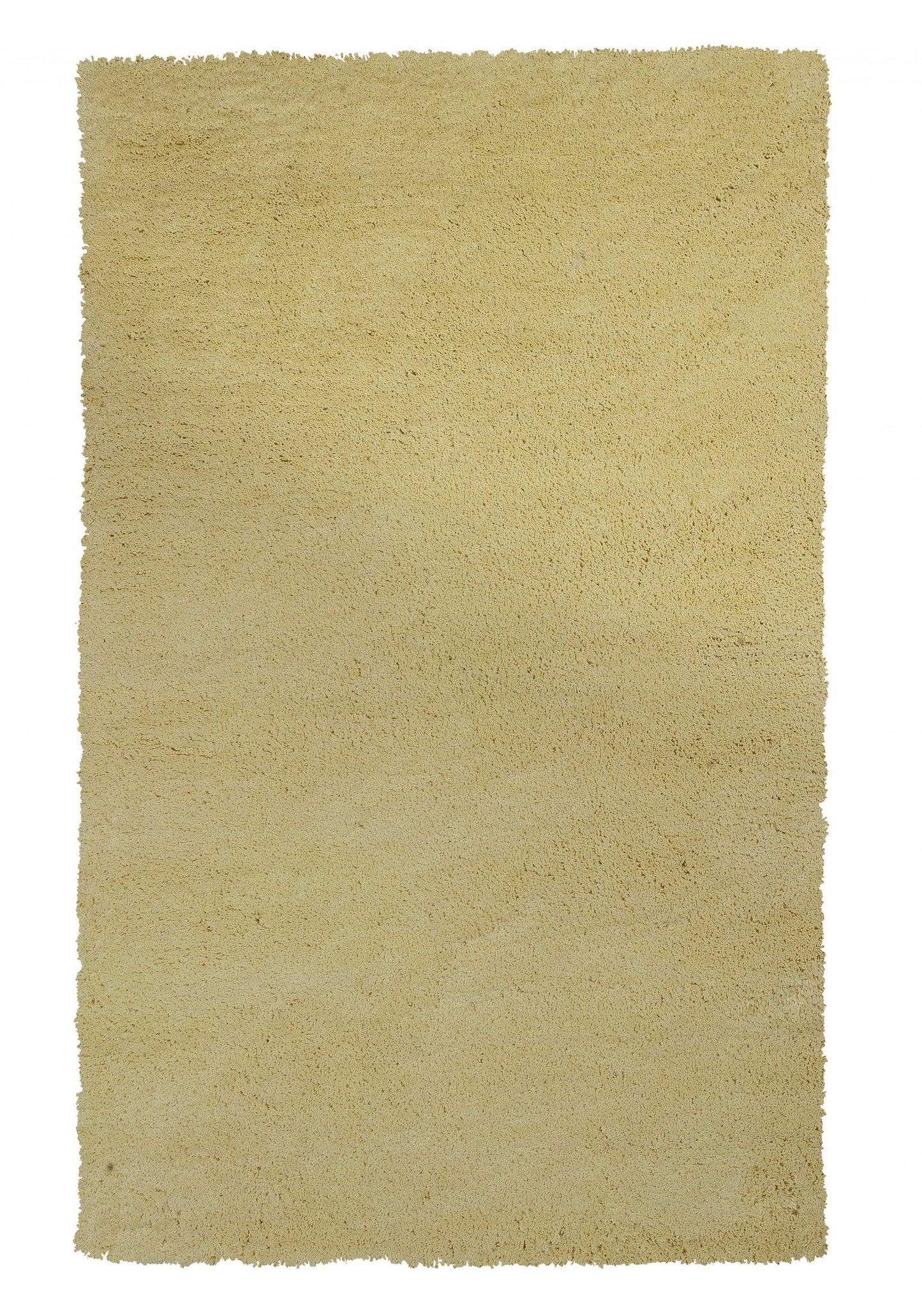 HomeRoots 2' x 4' Canary Yellow Indoor Shag Rug