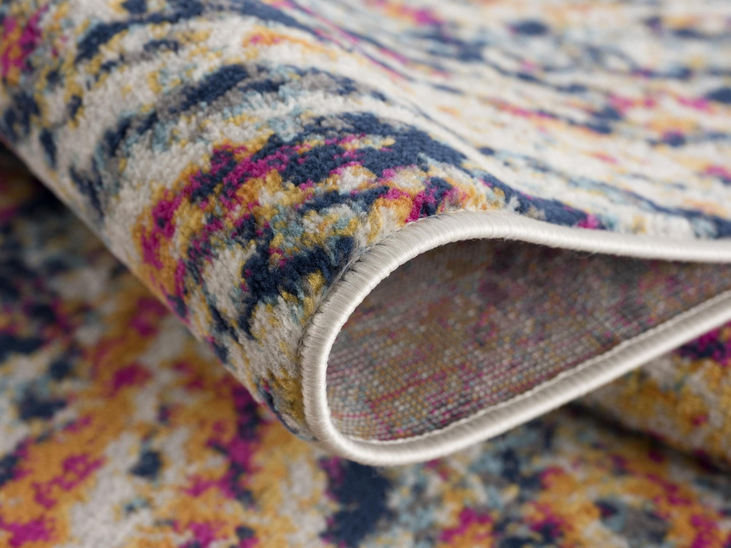 HomeRoots 2' x 4' Cream Celestial Burst Abstract Area Rug