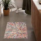 HomeRoots 2' x 4' Cream Celestial Burst Abstract Area Rug