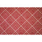 HomeRoots 2' x 4' Deep Red and Tan Arrow Geo Washable Floor Mat