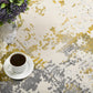 HomeRoots 2' x 4' Gold and Gray Abstract Area Rug