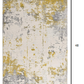 HomeRoots 2' x 4' Gold and Gray Abstract Area Rug