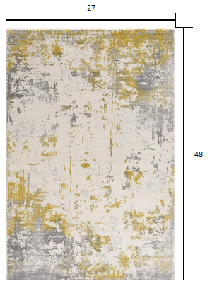 HomeRoots 2' x 4' Gold and Gray Abstract Area Rug