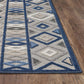 HomeRoots 2' x 4' Gray Blue Aztec Pattern Indoor Outdoor Area Rug
