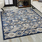 HomeRoots 2' x 4' Gray Blue Aztec Pattern Indoor Outdoor Area Rug