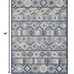 HomeRoots 2' x 4' Gray Blue Aztec Pattern Indoor Outdoor Area Rug