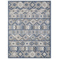 HomeRoots 2' x 4' Gray Blue Aztec Pattern Indoor Outdoor Area Rug
