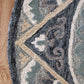 HomeRoots 2' x 4' Gray Geometric Medallion Hearth Rug