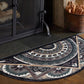 HomeRoots 2' x 4' Gray Geometric Medallion Hearth Rug