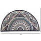 HomeRoots 2' x 4' Gray Geometric Medallion Hearth Rug