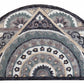 HomeRoots 2' x 4' Gray Geometric Medallion Hearth Rug