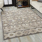 HomeRoots 2' x 4' Gray Ivory Aztec Pattern Indoor Outdoor Area Rug