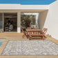 HomeRoots 2' x 4' Gray Ivory Aztec Pattern Indoor Outdoor Area Rug
