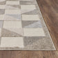 HomeRoots 2' x 4' Gray Triangle Indoor Outdoor Area Rug