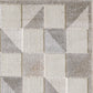 HomeRoots 2' x 4' Gray Triangle Indoor Outdoor Area Rug