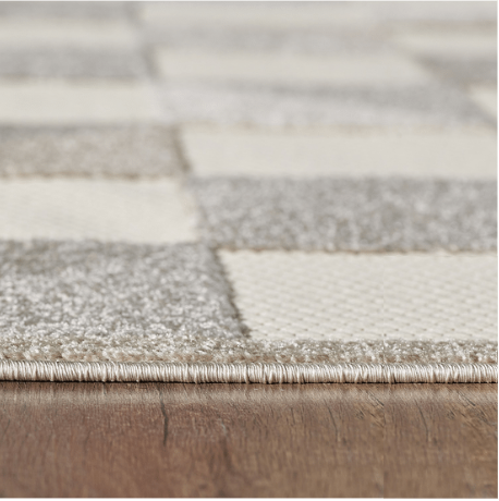 HomeRoots 2' x 4' Gray Triangle Indoor Outdoor Area Rug