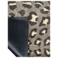 HomeRoots 2' x 4' Gray and Brown Cheetah Washable Floor Mat
