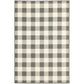 HomeRoots 2’ x 4’ Gray and Ivory Gingham Indoor Outdoor Area Rug