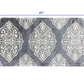 HomeRoots 2' x 4' Gray and Ivory Scallop Medallion Washable Floor Mat