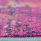 HomeRoots 2' x 4' Gray and Magenta Abstract Area Rug