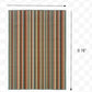 HomeRoots 2' x 4' Green and Brown Striped Indoor Outdoor Scatter Rug