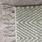 HomeRoots 2' x 4' Green and White Chevron Striped Area Rug
