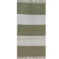 HomeRoots 2' x 4' Green and White Chevron Striped Area Rug