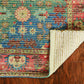HomeRoots 2" x 4" Hand Woven Floral Traditional Indoor Accent Rug With Blue and Red Finish