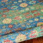 HomeRoots 2" x 4" Hand Woven Floral Traditional Indoor Accent Rug With Blue and Red Finish