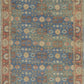 HomeRoots 2" x 4" Hand Woven Floral Traditional Indoor Accent Rug With Blue and Red Finish