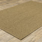 HomeRoots 2’ x 4’ Indoor Outdoor Scatter Rug in Solid Tan Finish