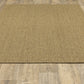 HomeRoots 2’ x 4’ Indoor Outdoor Scatter Rug in Solid Tan Finish
