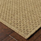 HomeRoots 2’ x 4’ Indoor Outdoor Scatter Rug in Solid Tan Finish