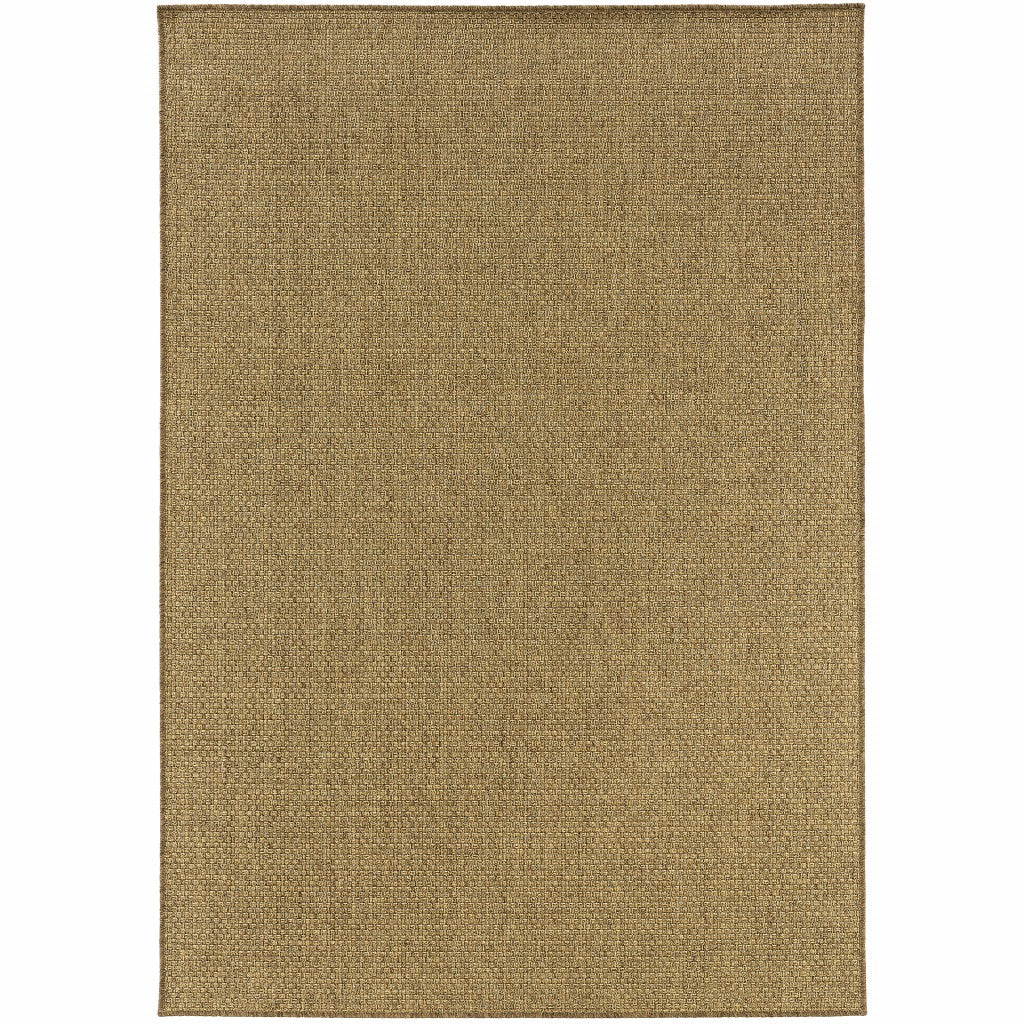 HomeRoots 2’ x 4’ Indoor Outdoor Scatter Rug in Solid Tan Finish