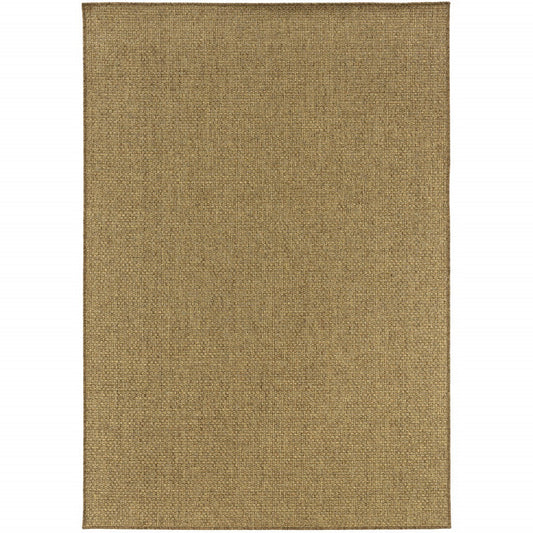 HomeRoots 2’ x 4’ Indoor Outdoor Scatter Rug in Solid Tan Finish