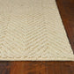 HomeRoots 2' x 4' Ivory Hand Woven Herringbone Jute Indoor Accent Rug
