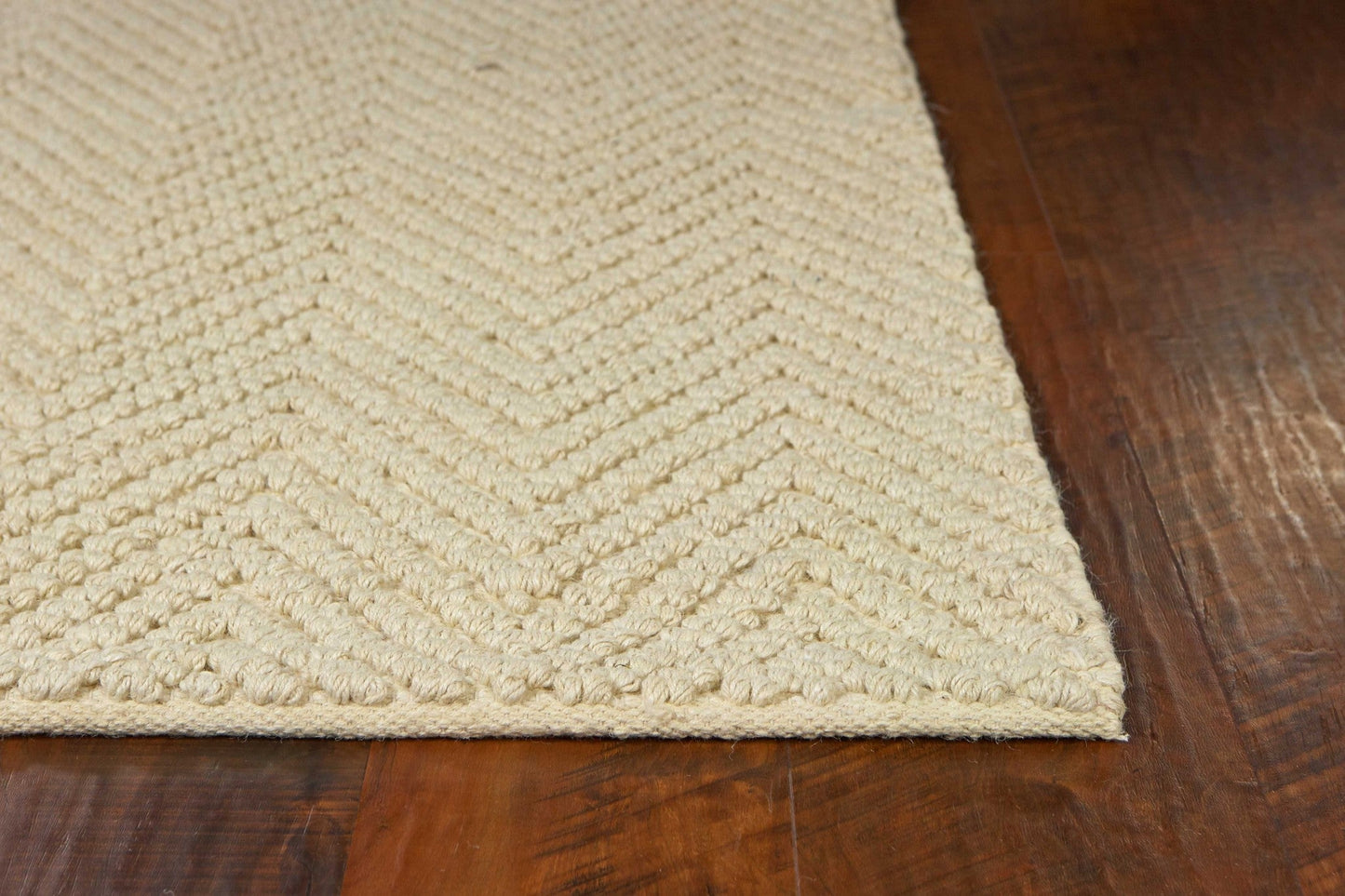HomeRoots 2' x 4' Ivory Hand Woven Herringbone Jute Indoor Accent Rug