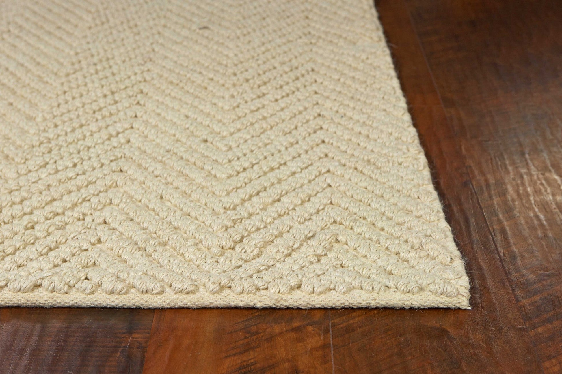 HomeRoots 2' x 4' Ivory Hand Woven Herringbone Jute Indoor Accent Rug