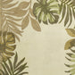 HomeRoots 2' x 4' Ivory Leaves Bordered Wool Area Rug