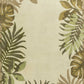 HomeRoots 2' x 4' Ivory Leaves Bordered Wool Area Rug