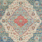 HomeRoots 2" x 4" Jute Blue or Red Area Rug
