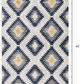 HomeRoots 2’ x 4’ Kilim Pattern Area Rug in Blue and Gray Finish