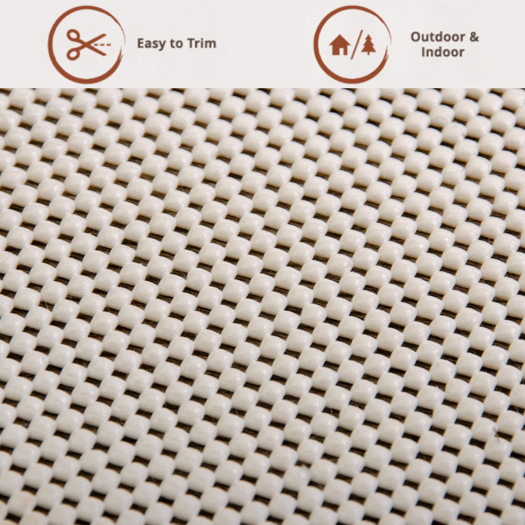 HomeRoots 2' x 4' King's Premium Non Slip Rug Pad in Ivory Finish
