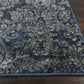 HomeRoots 2' x 4' Machine Woven Damask Indoor Accent Rug With Slate Blue Finish