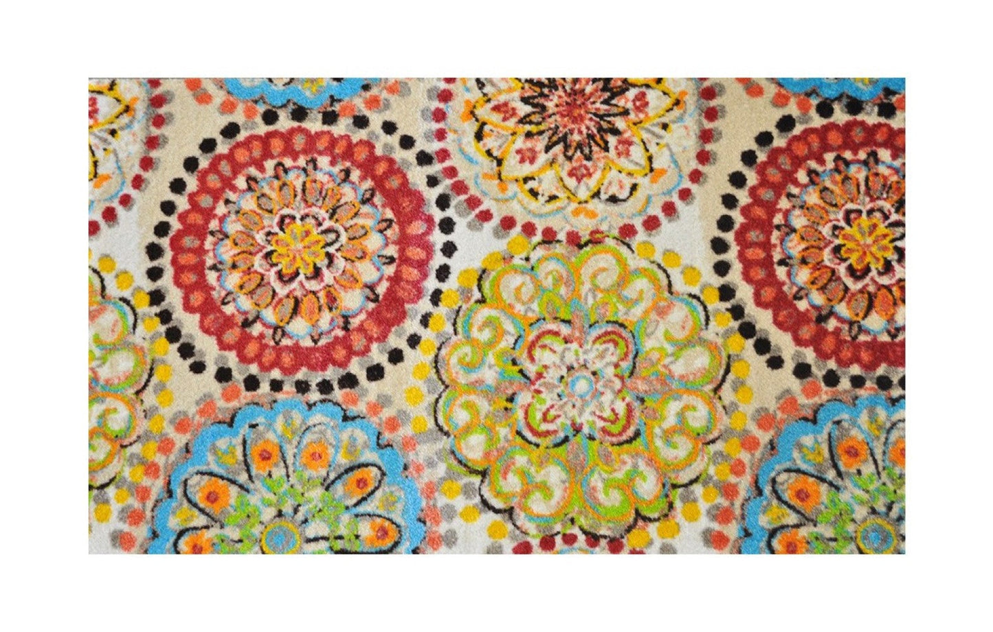 HomeRoots 2' x 4' Mediterranean Brights Washable Floor Mat