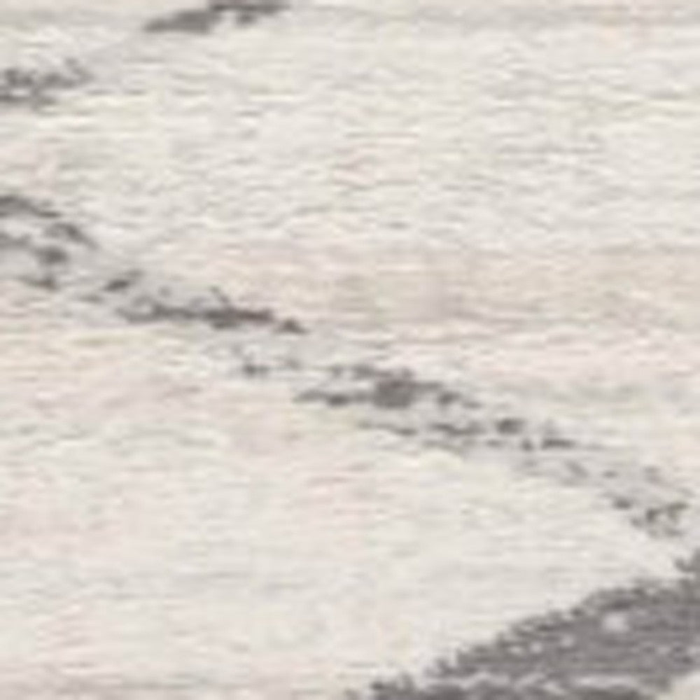 HomeRoots 2’ x 4’ Modern Abstract Pattern Area Rug in Gray Finish